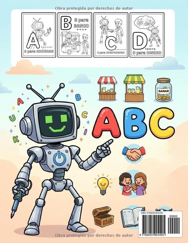 Aprende el Alfabeto de la vida real con Glitchy: Un libro para colorear con fines educativos sobre finanzas para niños (Spanish Edition) by Dewey Carpenter