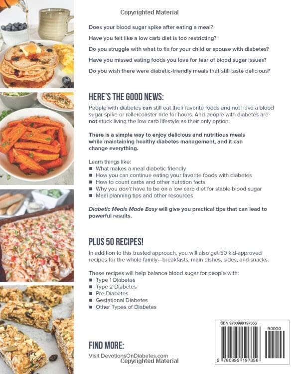 Diabetic Meals Made Easy: 50 Kid-Approved Recipes for the Whole Family by Kaycee Parker CNC