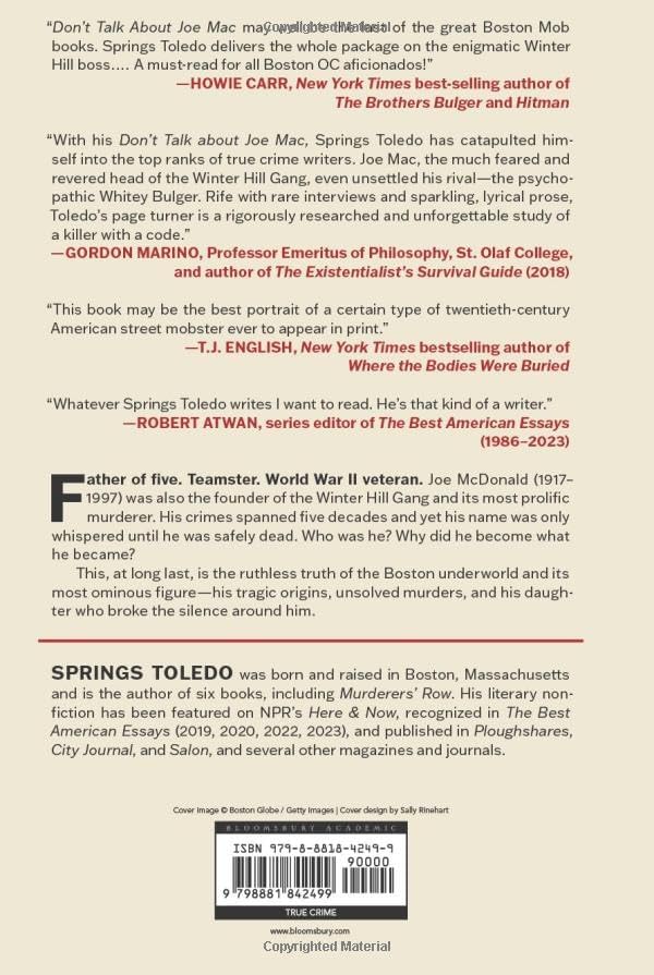 Don't Talk About Joe Mac: The Life, Wars, and Secret History of the Man Behind the Winter Hill Gang by Springs Toledo