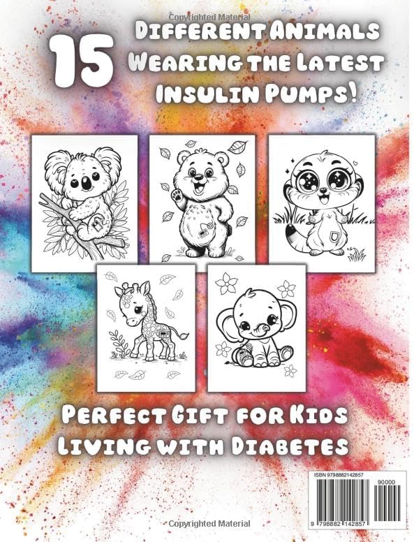 Animals with Insulin Pumps! Diabetes Coloring Book (Characters with Diabetes Activity Books) by T1D Publishing