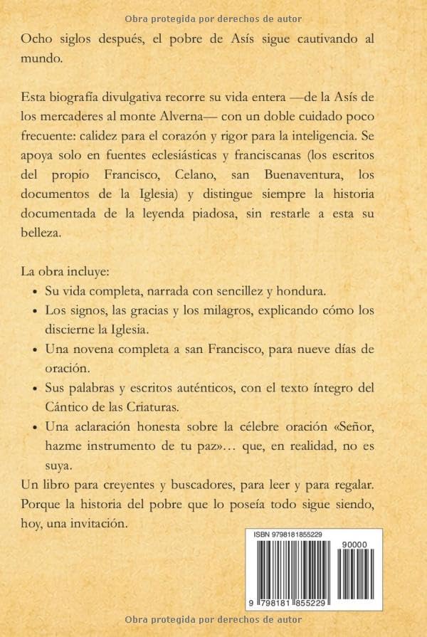 SAN FRANCISCO DE ASÍS: El pobre de Dios, hermano de todas las criaturas (COLECCIÓN DE SANTOS CATÓLICOS) (Spanish Edition) by Ignace des Saints