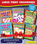 KAPPA Super Saver LARGE PRINT Crosswords Puzzle Pack-Set of 6 Full Size Books by Kappa Books Publishers