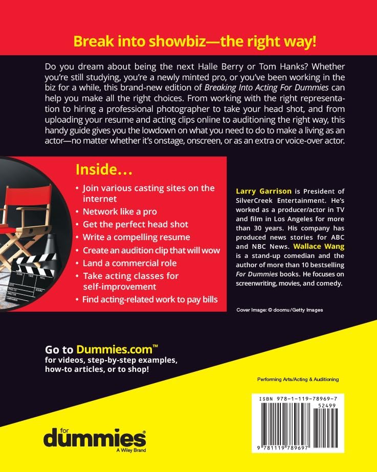 Breaking into Acting For Dummies by Larry Garrison