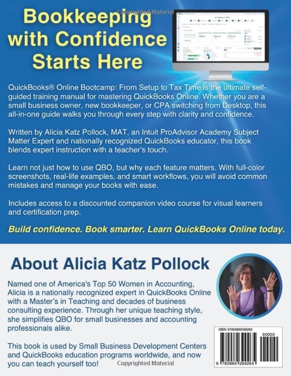 QuickBooks Online Bootcamp: From Setup to Tax Time (QBO IRL) by Alicia Katz Pollock