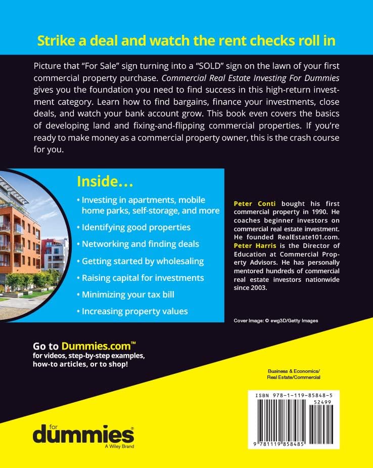 Commercial Real Estate Investing For Dummies by Peter Conti