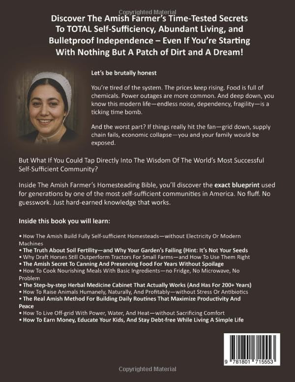 The Amish Farmer’s Homesteading Bible: [5 in 1] Discover 300+ Years Old Secrets of Self-Sufficient Living with Sustainable Farming, Organic Gardening, Food Preservation, and Timeless Amish Wisdom by Selma Lapp