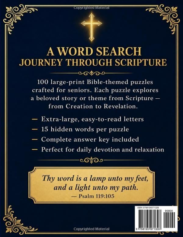 Large Print Bible Word Search for Seniors: 100 Faith-Filled Puzzles to Inspire and Delight Every Day by William A Billy III