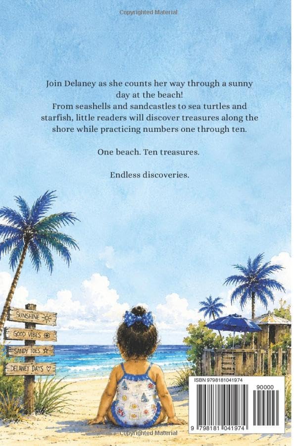 Delaney Discovers: Summer | A Learning to Count Activity Book: A Beach-Themed Counting Adventure for Toddlers and Preschoolers Learning Numbers 1–10 by Michelle Crespo