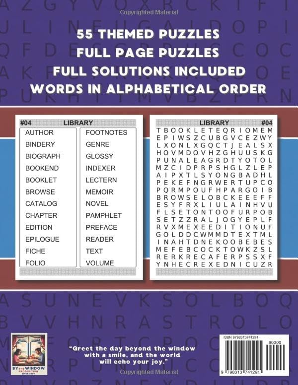 Extra Large Print Word Search Book "Boost Brainpower" for Adults & Seniors.: 32 Fond Size Word Puzzles with Full Solutions. 55 Themes with 1330 Words. by BY THE WINDOW PRODUCTION