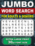 Jumbo Word Search For Adults & Seniors: Extra Large Print Word Search: 50 Themed Word Search Puzzles with Solutions by NavZ Books