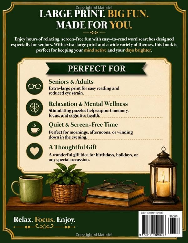 Jumbo Word Search for Seniors: Adult Activity Book with 100 Easy Large Print Word Find Puzzles to Keep Your Mind Sharp Every Day (Word Find Books for Adults) by KRW Media Publishing