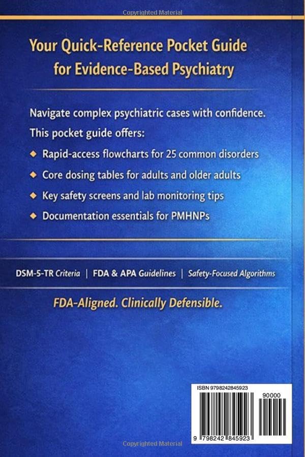 Psychiatry Treatment Algorithms: A clinical Decision-Support Manual for Psychiatric Mental health practitioners by Lawson Idon PMHNP