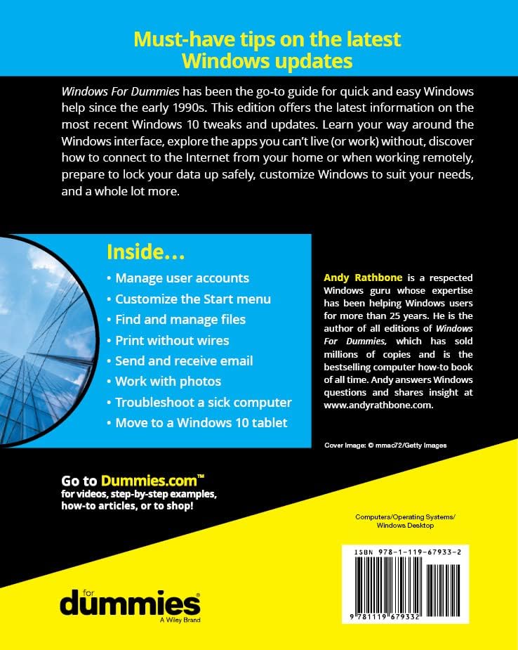 Windows 10 For Dummies (For Dummies (Computer/Tech)) by Andy Rathbone
