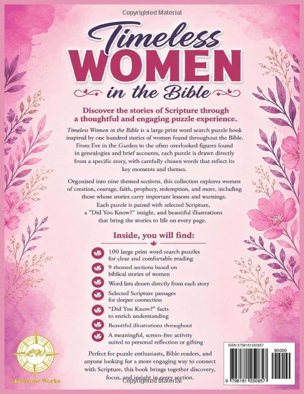 Timeless Women In The Bible: A Large Print Bible Word Search Puzzle Book Celebrating Inspiring Women of Scripture (Her Story: Women of The Bible) by Lodestone Works