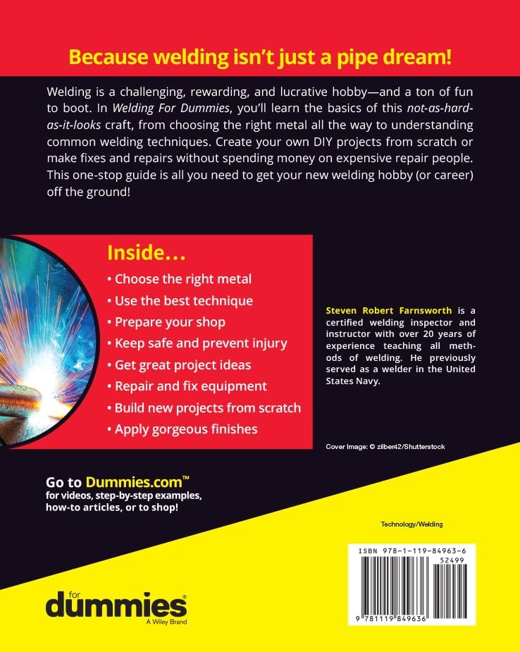 Welding For Dummies by Steven Robert Farnsworth
