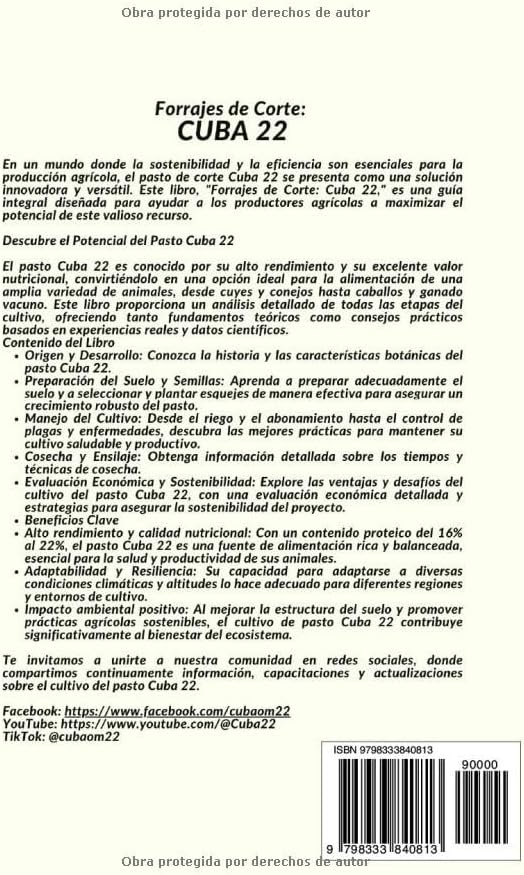 Pastos de corte: Cuba 22: Una alternativa rentable y sostenible (Spanish Edition) by Adelmo Vasquez