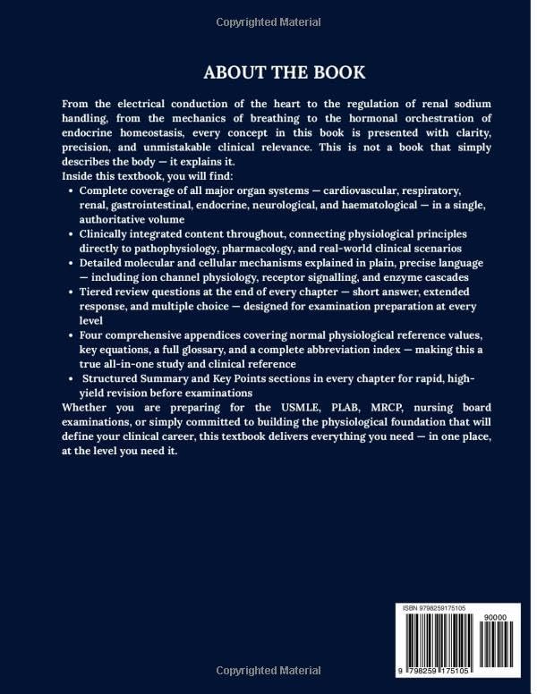 TEXTBOOK OF MEDICAL PHYSIOLOGY: Core Principles, Pathophysiology, and Clinical Reasoning Across All Major Organ Systems. by Dr. Anthony J. Varney