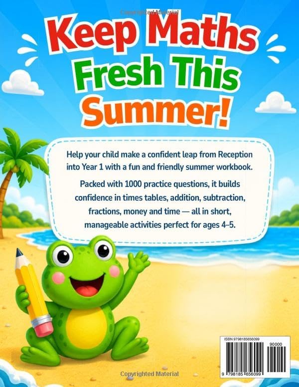 Leap into Year 1 Maths - Summer Workbook to Bridge Reception and Year 1: 1000 Maths Questions and Activities for Ages 4-5 to Prevent the Summer Slide (Leap into Next Year Series) by Leap Into Education