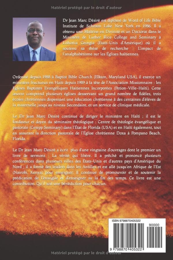 LE MONDE DE L’APOCALYPSE: Une Etude Biblique De La Fin Des Temps (French Edition) by Dr Jean Marc Désiré