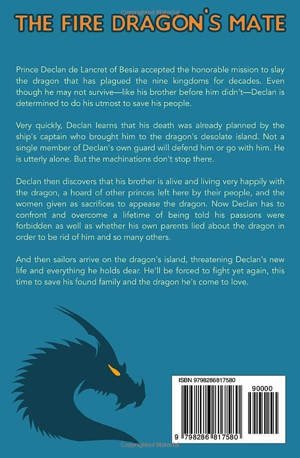 The Fire Dragon's Mate: A Gay Monster Romance with a Fire-Breathing Dragon by Delaney Rain
