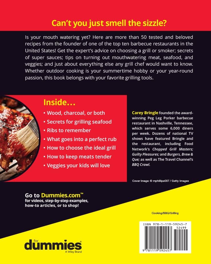 BBQ For Dummies by Carey Bringle