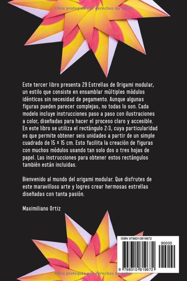 Estrellas de ORIGAMI 3: 29 Figuras con Rectángulo 2:3 (Spanish Edition) by Maximiliano Ortiz