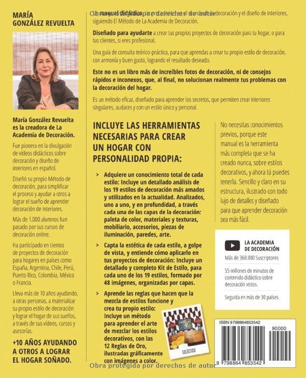 MANUAL DE ESTILOS DECORATIVOS: Crea un hogar con personalidad propia (Spanish Edition) by María González Revuelta