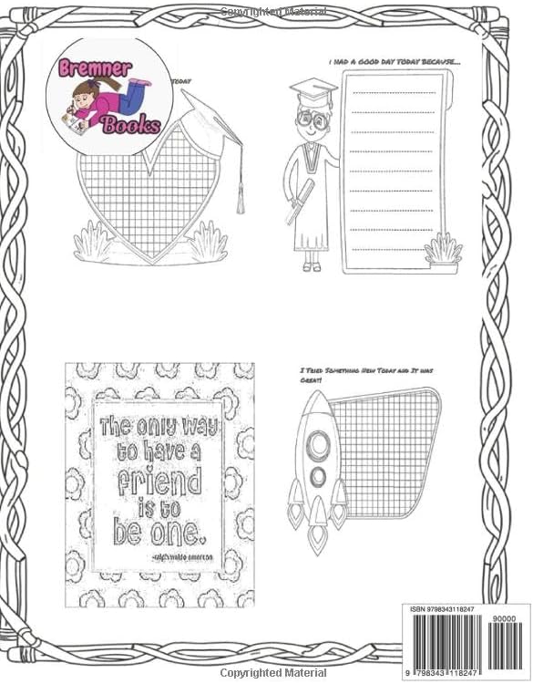 My ADHD School Life Coloring Journal: Writing Tool for Managing ADHD for Kids Ages 8 to 12 by Bremner Books