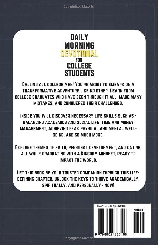 Daily Morning Devotional for College Students: 5-Minute Devotions To Empower Christian Men During Their Studies by Biblical Teachings