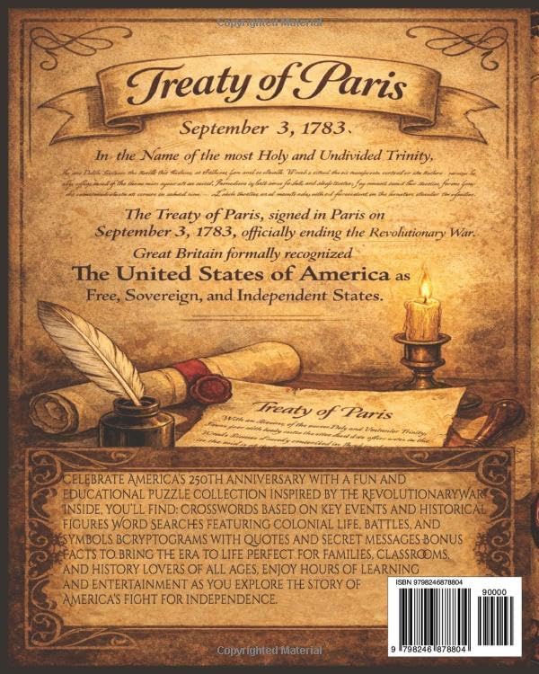 Revolutionary War 250th Anniversary Puzzle Book: Honoring 250 Years of American Independence by Fig Puzzle books
