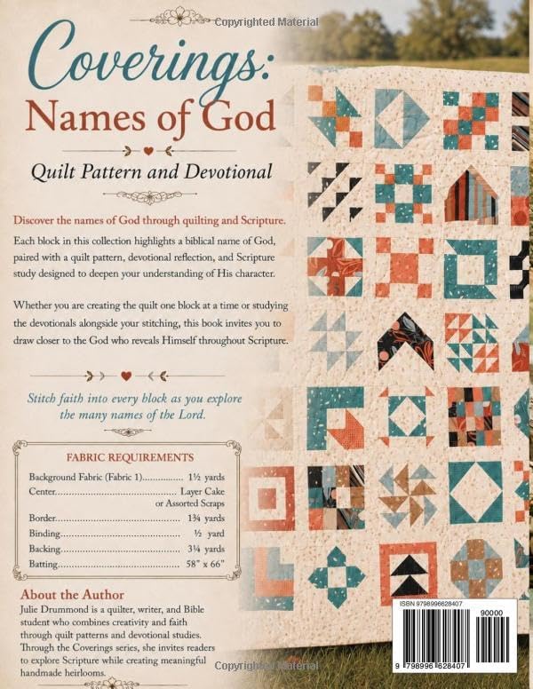 Coverings: Names of God Quilt Pattern and Devotional by Julie Drummond