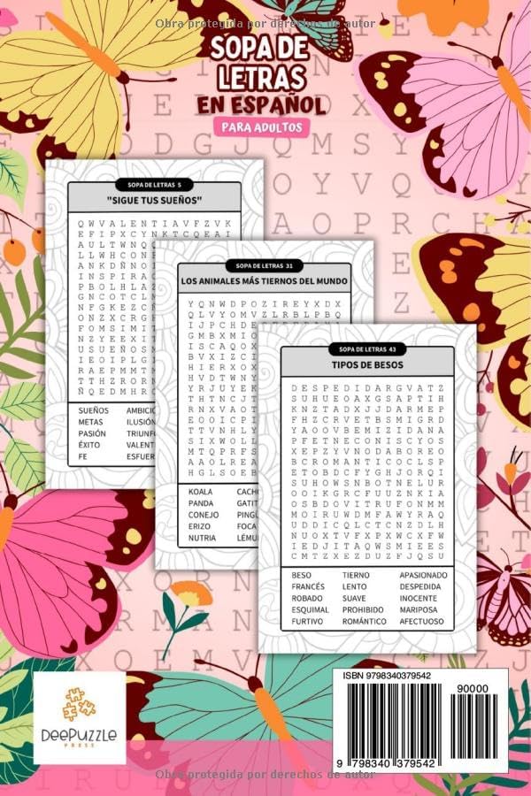 Sopa de Letras en Español para Adultos Letra Grande: Spanish Word Search for Adults Large Print (Spanish Edition) by Deepuzzle Press