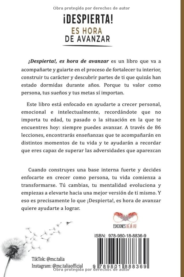 Despierta, es hora de avanzar: 86 lecciones que transformarán tu vida (Spanish Edition) by Talia M.C