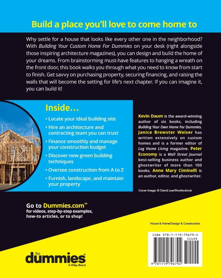 Building Your Custom Home For Dummies by Kevin Daum