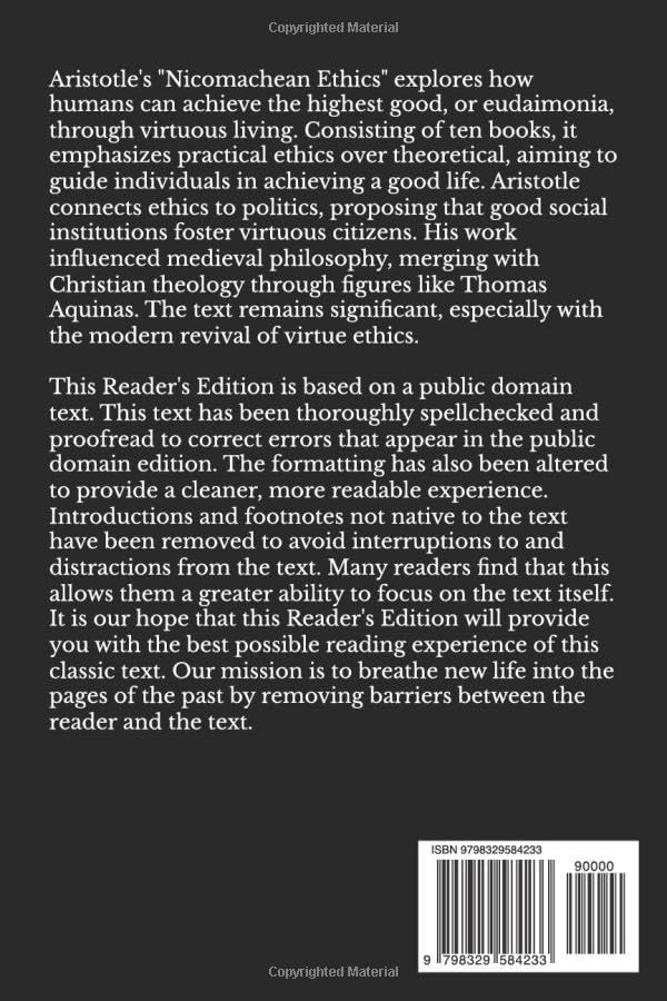 The Nicomachean Ethics of Aristotle by William David Ross