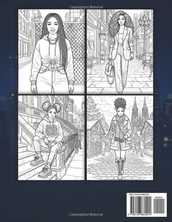Black Girl Coloring Book for Adults: 50 Stunning Fashion & Lifestyle Coloring Pages Featuring Beautiful African American Women, Urban Style & ... Premium Stress-Relief Coloring Book for Women by The Creative Sheet