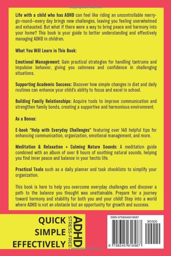 ADHD Stress-Free: How to Turn a Chaotic Childhood into a Stable Future, Without Going Crazy by Grace Thompson