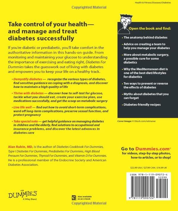 Diabetes FD 5E (For Dummies) by Alan L. Rubin