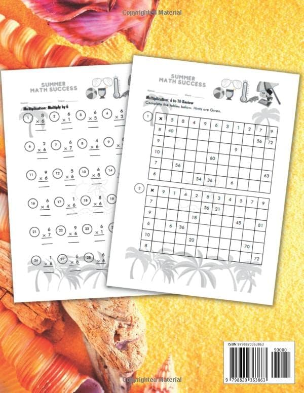 Summer Math Success: 3rd Grade Multiplication Workbook: Summer Multiplication Practice 2-10 with Answers by All Seasons Math