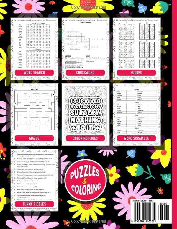 I Had to Break Up with My Uterus, She Was Cramping My Style: Uplifting Hysterectomy Recovery Activity Book with Engaging Puzzles and Relaxing Coloring Pages by UrTomy Publishing