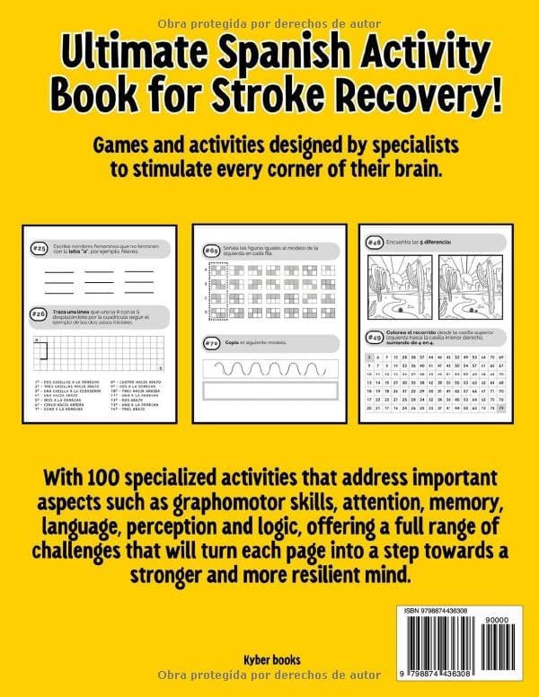 Stroke Recovery Activity Book in Spanish: Stroke Recovery Workbook for Traumatic Brain Injury and Aphasia Rehabilitation. (Spanish Edition) by Kyber Books
