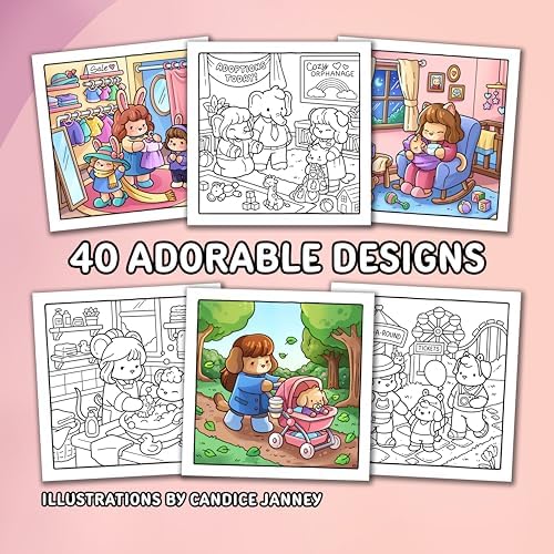 Cozy Moms: Cute Coloring Book for Adults and Teens with Adorable Characters and Heartwarming Family Moments for Relaxation by Jade Summer
