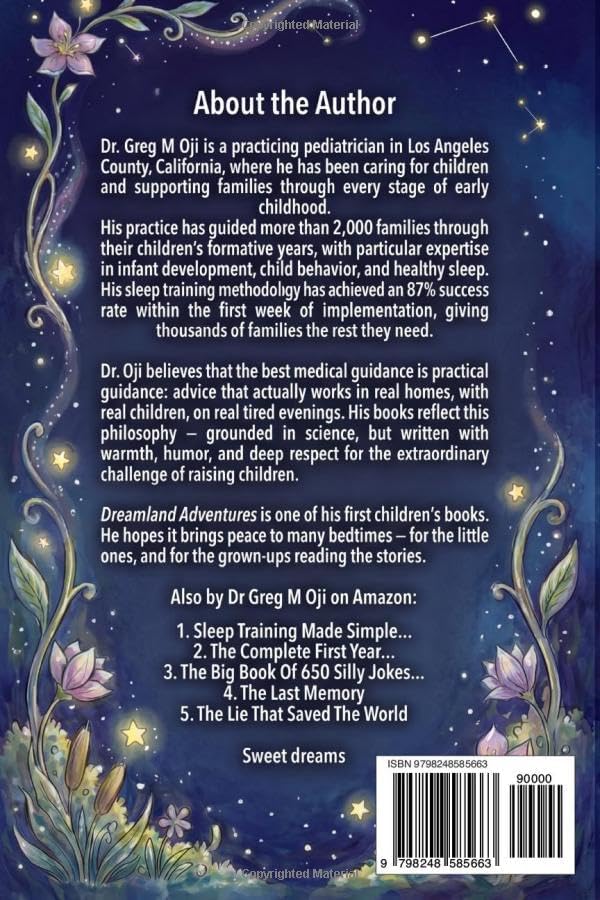 DREAMLAND ADVENTURES: Book 1: Bedtime Stories That Help Little Ones Sleep, for Ages 3-8 with 15 Original Short Stories by Dr Greg M Oji