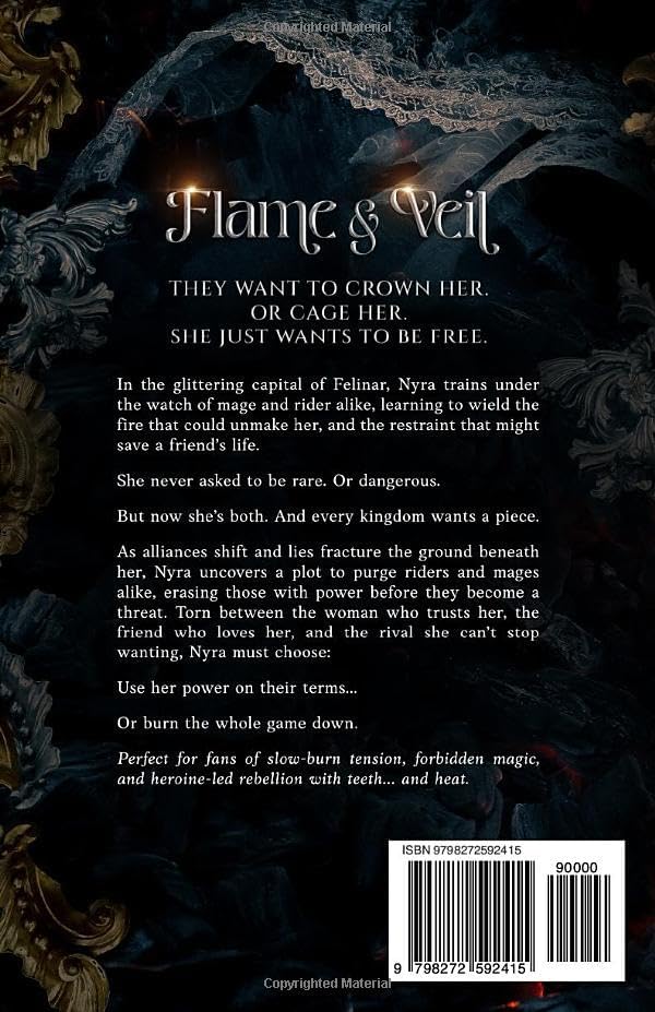 Flame & Veil: An Epic Fantasy Romance Book in a World Filled with Magic and Beasts (Empire of Claw & Ember) by S. R. Wren