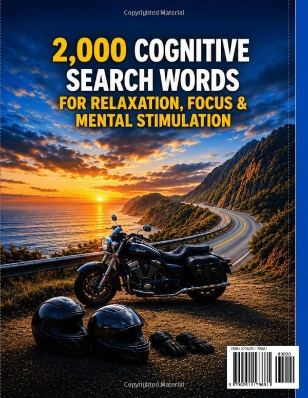 MOTORCYCLES WORD SEARCH PUZZLES FOR SENIORS: LARGE PRINT EASEY READ 2000 UNIQUE WORDS 100 PUZZLES EACH WITH 20 by Brian R Flynn