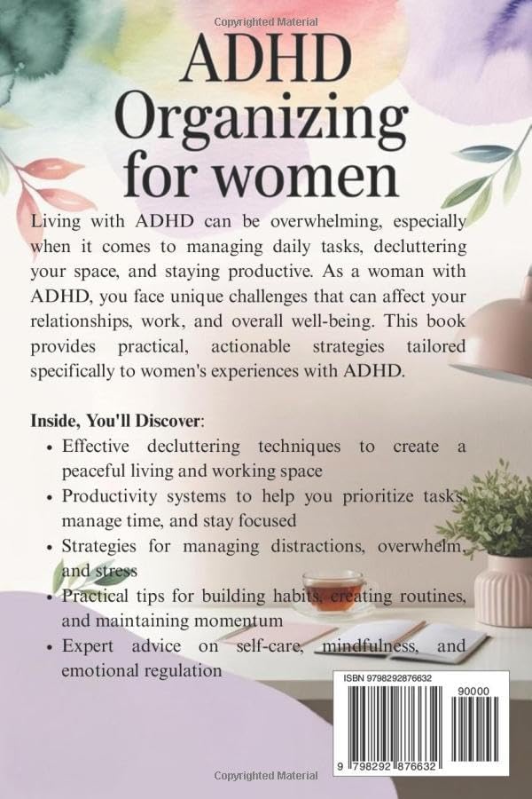 ADHD Organizing for Women: Mastering Decluttering and Productivity Strategies for a Calmer, More Focused Life by Dean Jordan
