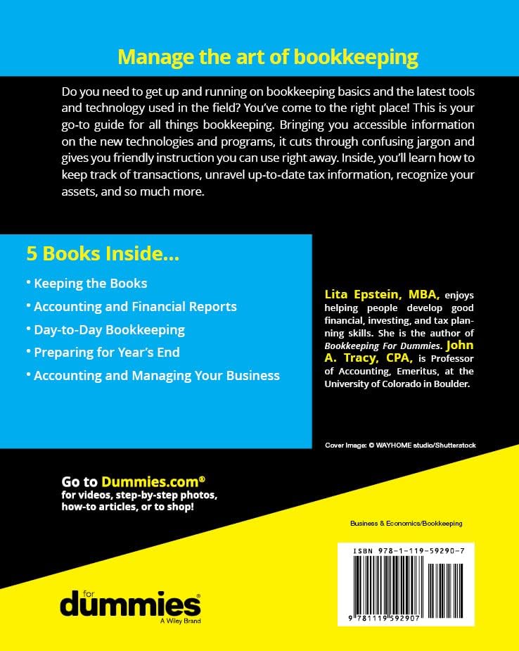 Bookkeeping All-in-One For Dummies (For Dummies (Business & Personal Finance)) by Lita Epstein