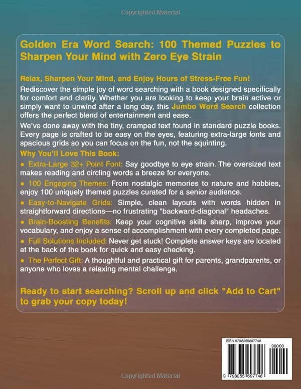 Jumbo Word Search for Seniors: Easy-to-Read Word Puzzles for Relaxation and Mental Sharpness Extra Large print 32+ Font size (The Adult & Senior Brain Treasure Series) by Blake Finch