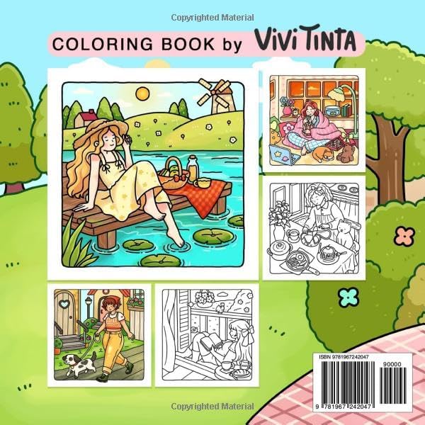 Soft Life: Cozy & Calming Coloring Book for Adults and Teens Featuring Gentle Daily Moments and Simple Joys (Girl Theme Coloring Book) by Vivi Tinta