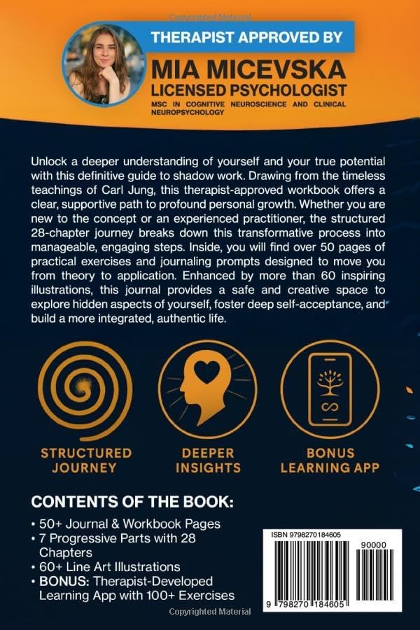 Shadow Work Journal and Workbook – 7 in 1 Beginner’s Guide Based on Carl Jung: Therapist Approved Blueprint for Facing and Owning Your Shadow by Olivia K. Renner